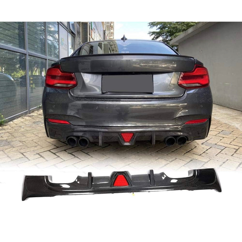 BMW F22 (2 Series) Carbon Diffuser w/LED Light