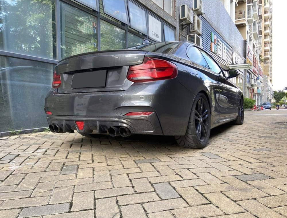 BMW F22 (2 Series) Carbon Diffuser w/LED Light