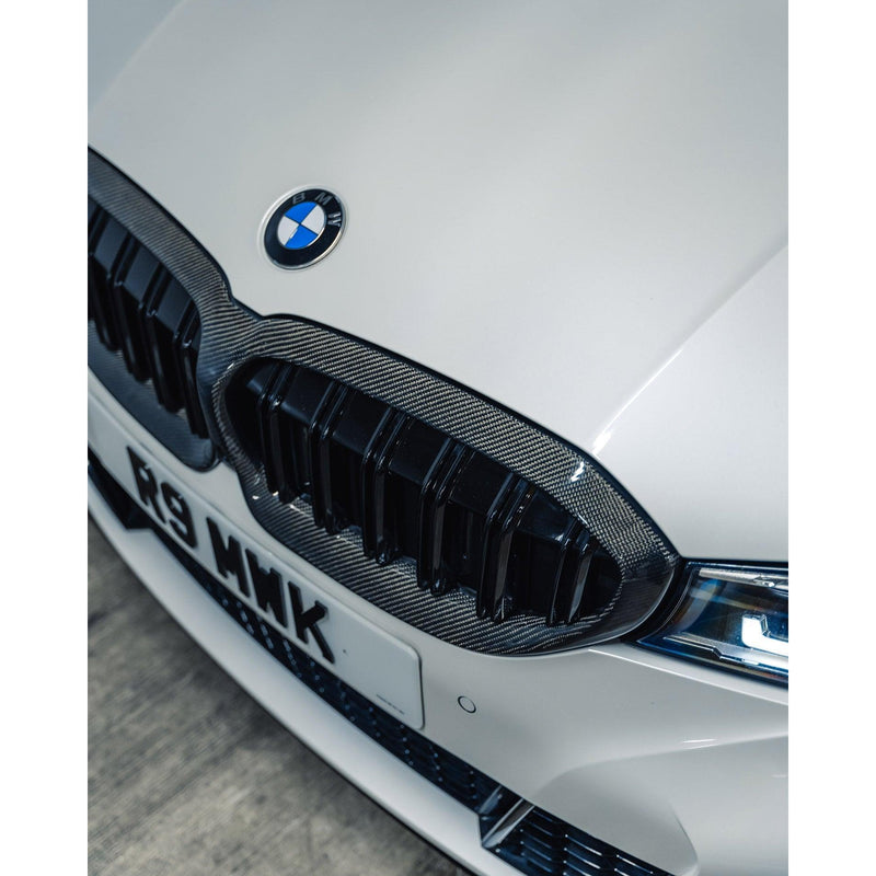 Carbon Fiber Dual Slat Front Grilles - BMW G20 / G28 3 Series