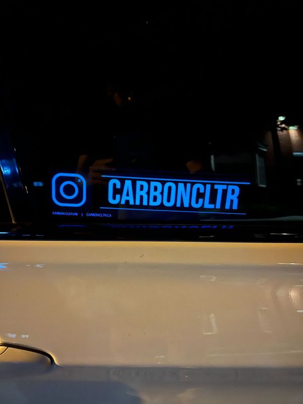 Custom EL Glow Sticker YOURINSTAGRAM – Carbon Culture